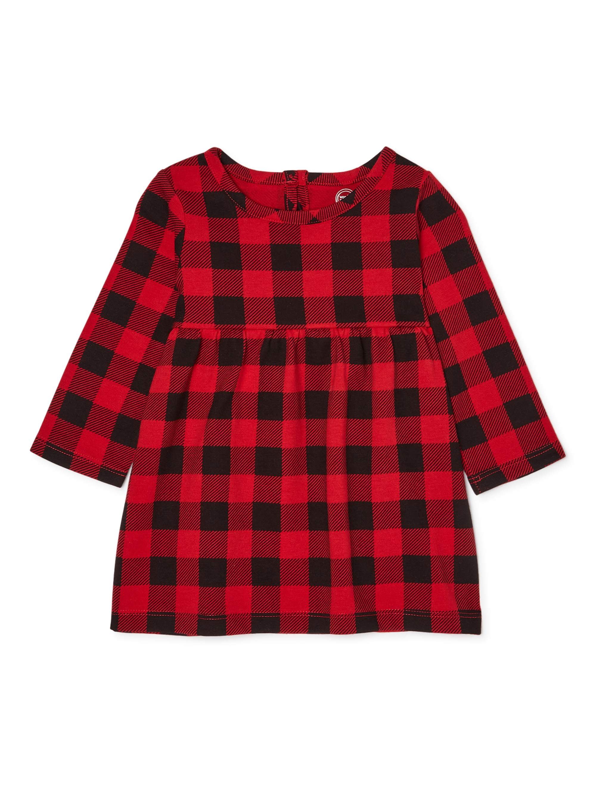 buffalo check baby girl dress