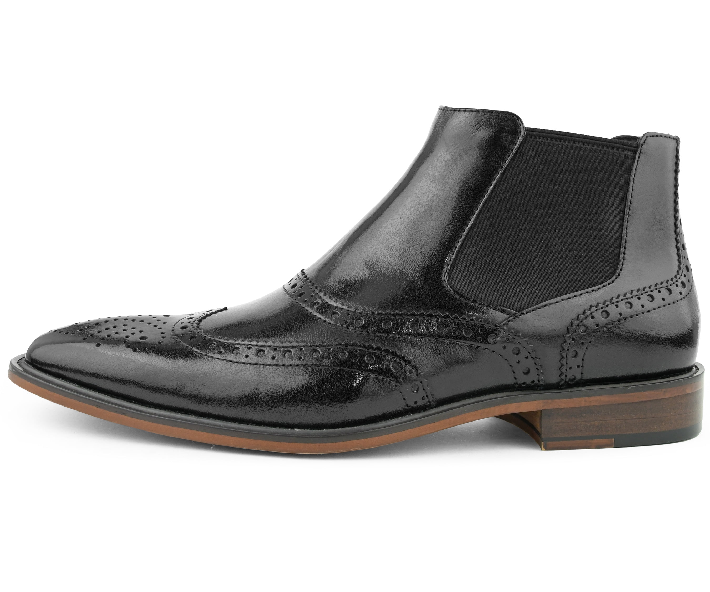 Asher Green Mens Wingtip Pull On 