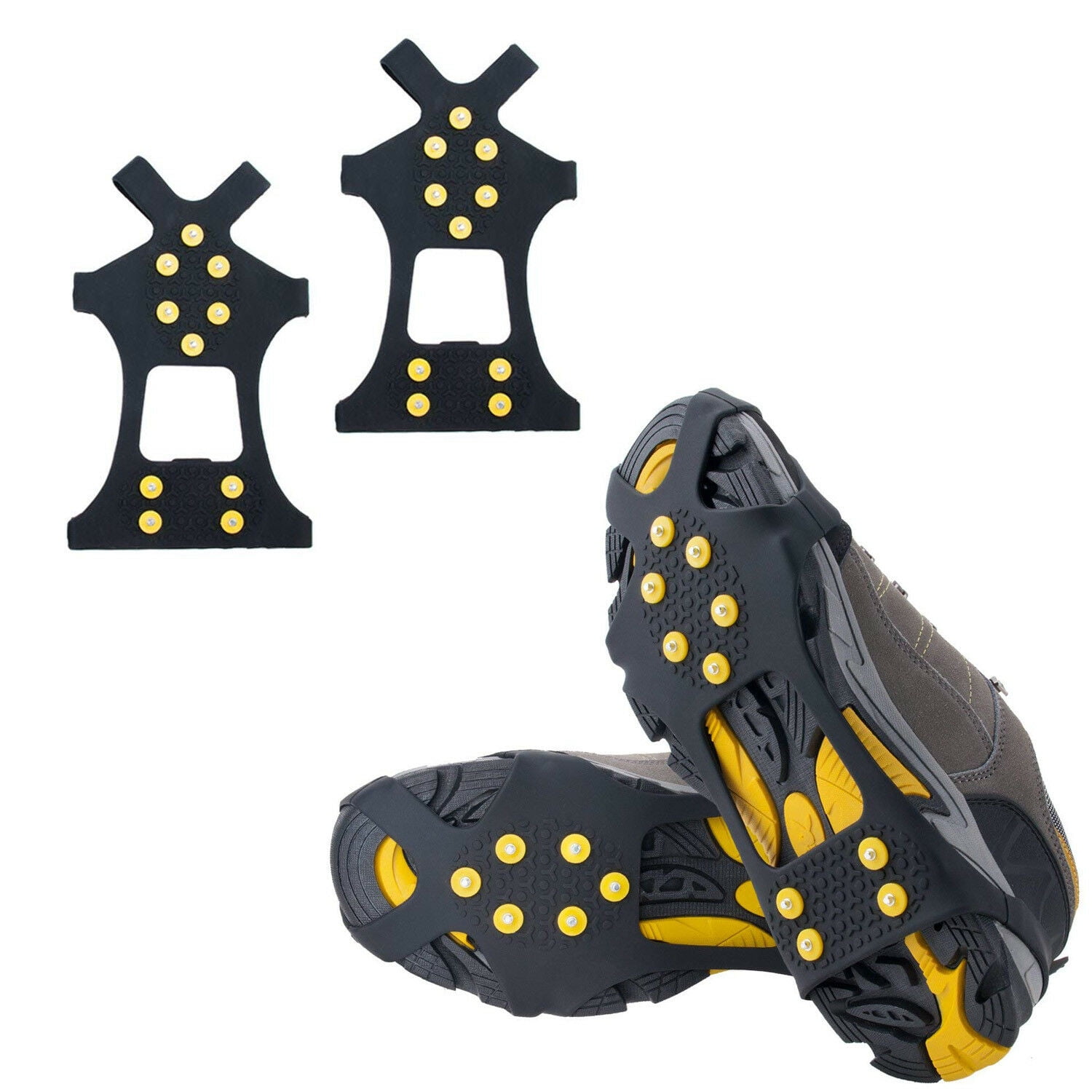 Grips Grippers Crampon Cleats For Boots Overshoe USA Ice Snow Anti Slip Spikes 