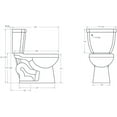 thumbnail image 2 of Miseno Two-Piece High Efficiency Toilet With Round Chair Height Bowl, Molded Seat, Trip Lever And Wax Ring (1.28 Gpf) White, 2 of 6