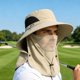thumbnail image 4 of Men's Full Protection Sun Hat With Removable Face Neck Flap Wide Boonie Hat Breathable Mesh Cap For Hiking Fishing Camping Gardeni, 4 of 6