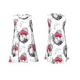 thumbnail image 3 of Vsdgher Cute Poodle Dog Print Summer Dresses for Women Casual U Neck Beach Dress Sleeveless Tank Loose Sundress with Pocket -Medium, 3 of 7