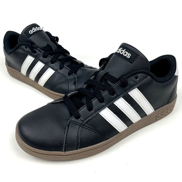 Ad-id-as Mens Grand Court Size 4 | B43874 Black Running Shoes Lace Up Low Top