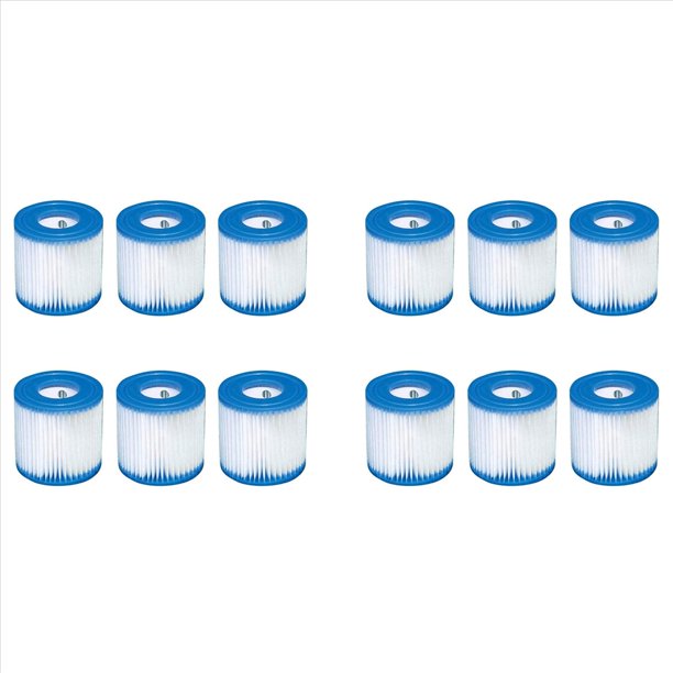 Cartuchos de Filtro de Piscina de 12 Piezas Tipo H Filtro de Piscina Repuesto para Limpiador de Bomba de Filtro de Piscina
