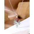 thumbnail image 5 of CACA LADY Fox Necklace 925 Sterling Silver Fox Pendant Necklace with January Birthstone - Elegant Jewelry Gift for Women, 5 of 6
