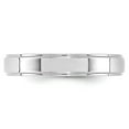 thumbnail image 3 of Real 14ktW 4mm Flat with Step Edge Band Size 4.5; for Adults and Teens; for Women and Men, 3 of 4