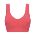 thumbnail image 1 of Sujetador deportivo fino de una pieza con ajuste sin costuras y sin aros de talla grande para yoga, 1 of 5
