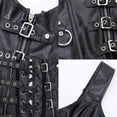 thumbnail image 7 of VASLANDA Womens Sexy PU Steampunk Corset Faux Leather Buckle Zipper Bustier Top Plus Size, 7 of 7