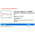 thumbnail image 2 of Valve Cover Gasket Set - Compatible with 2004 - 2008 Chrysler Crossfire 3.2L V6 2005 2006 2007, 2 of 2