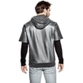 thumbnail image 3 of GUESS Mens Logan Thermal Hoodie Sweatshirt, Grey, Large, 3 of 4