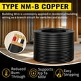 thumbnail image 2 of Energeaster 125ft 6/3 NM-B Pure Copper Wire, 6 AWG 3 Conductors with Ground Wire, Black, Indoor Electrical Wire, 2 of 8
