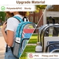 thumbnail image 6 of Whosucclay Seahorse Ocean Print Clear Backpack for Girls Boys, 17 Inch Side Pockets Shoulder Bag Elementary Kindergarten with Wide Shoulder Straps Transparent, 6 of 10