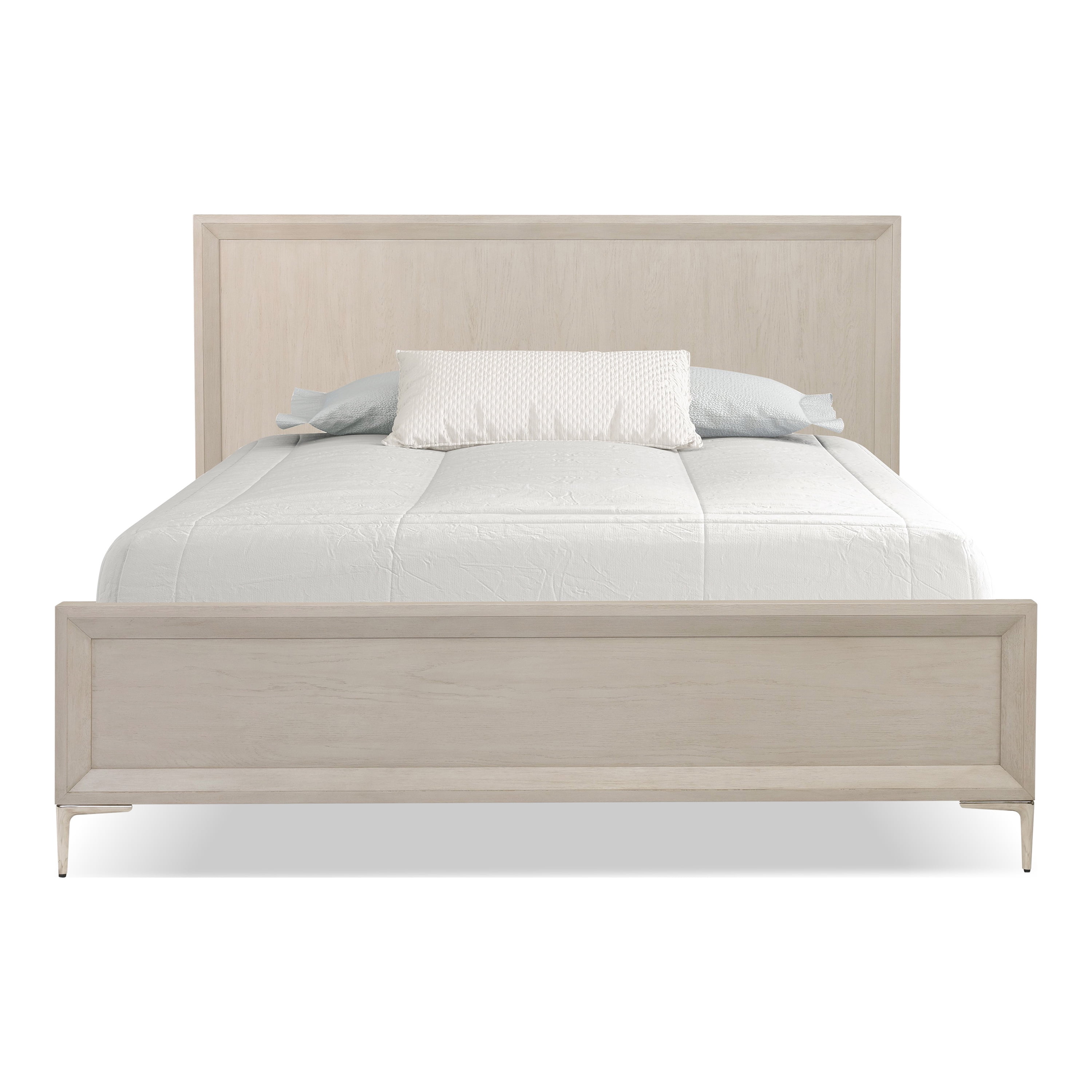 Furniture of America Brio Solid Wood King Panel Bed, Natural Oak