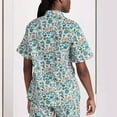 thumbnail image 5 of Aloohaidyvio Womens Pajamas Set Notch Collar Soft Sleepwear Pjs Short Sleeve Button Down Nightwear with Long Pants Sizes 2XL, 5 of 5