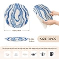 thumbnail image 2 of Waves Blue White Line Trivet Mats Woven Pot Holders 3Pcs Non-Slip Heat Resistant for Hot Pots Pans Pats, 2 of 6