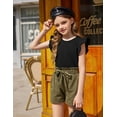 thumbnail image 5 of Arshiner Girls Shirts Ruffle Short Sleeve Summer Cute Casual Crewneck Tops Blouse Tee, 5 of 6