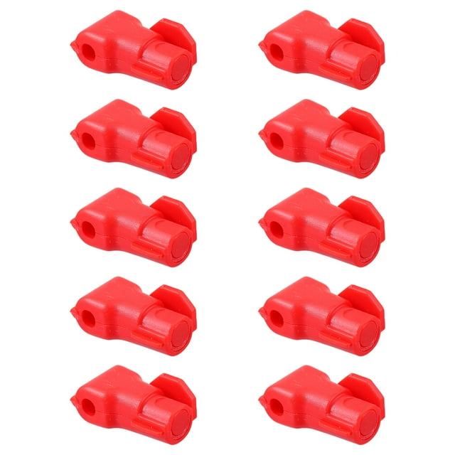 RUNROTOO 10Pcs Red Pegboard Hook Locks Anti Theft Security Display Locks Easy Installation