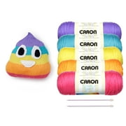 Caron Poop Emoji Pillows Knitting Kit, 7 Pieces