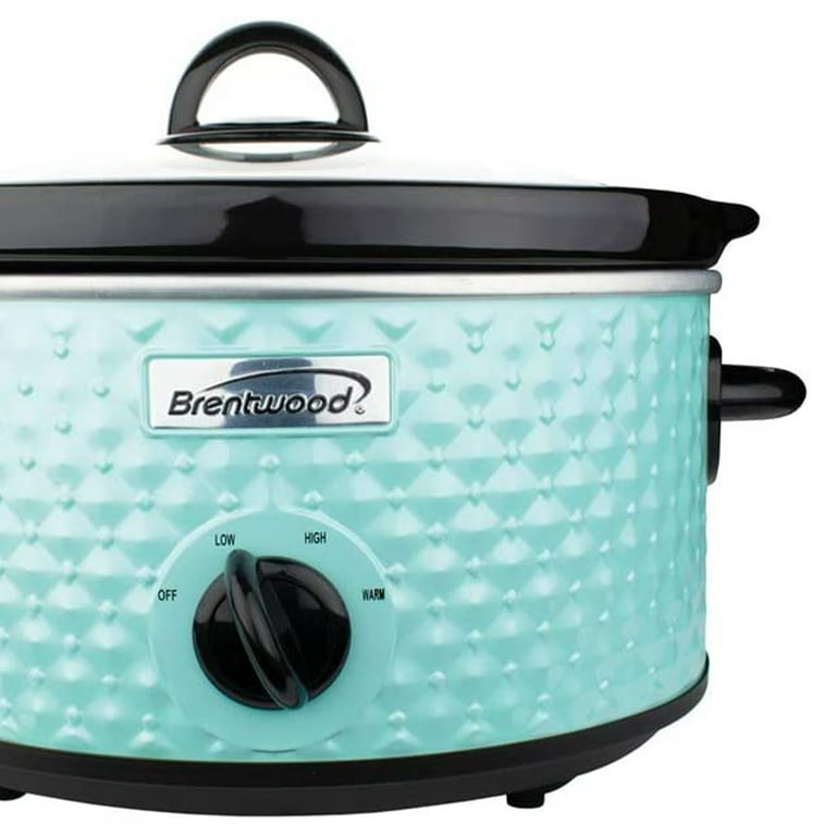 Brentwood Appliances 3.5 qt. Black Diamond Pattern Slow Cooker