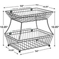 Sorbus Fruit Breadbasket 2 Tier Countertop Rack Household Kitchen