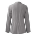 thumbnail image 5 of YDFCWXW Women's Business Casual Pockets Work Office Blazer Back Slit Jacket Suit Grey, XXL, 5 of 5