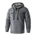 thumbnail image 5 of JTieacloth Mens Hooded Sweatshirt Men's Zip Up Hoodie With Pocket Casual Pullover Lined Sweatshirt Comfortable Lightweight Outdoor Sportswear Gray, 5 of 6
