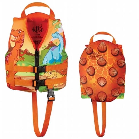 Full Throttle 104300-200-001-15 Water Buddies Life Vest Child 30-50Lbs. Dinosaurs