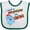 White and Green, variant on Inktastic I Want a Hippopotamus For Christmas Cute Stuffed Hippo Boys or Girls Baby Bib