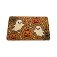 thumbnail image 2 of PoyoKee Halloween Front Door Mat, Ghost Jack O Lantern Welcome Mat, Stainproof Bathroom Rugs Kitchen Rug for Entryway Halloween Decorations, 16" x 24", 2 of 7