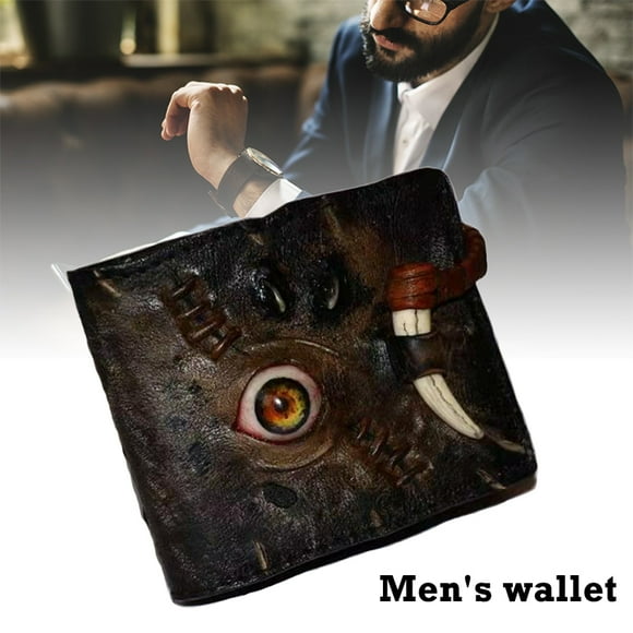 Portefeuille Oeil du Diable VALINK Style Court Grande Capacité Multi-Fonction Porte-Cartes et Pièces pour Hommes