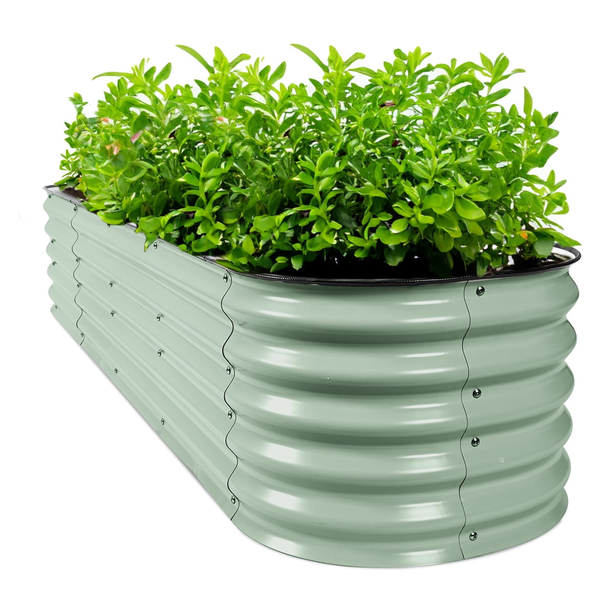 Galvanized Raised Garden Bed, 17" Tall 6 in 1 Modular Metal Raised