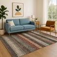 thumbnail image 7 of Addison Rugs Mayfield Premium Machine Washable Transitional Stripes Paprika Rectangle Rug, 2'6" x 3'10", 7 of 7