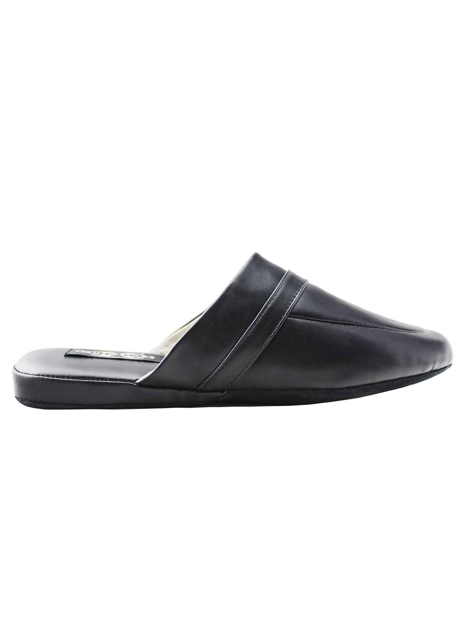 Mens Leather Slippers Open Back Slides for Men Comfortable Indoor Home Shoes - image 3 of 6