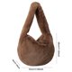thumbnail image 5 of 6501 Otoño E Invierno Versátil Niña Caliente Bolso Felpa Gran Capacidad Bolso Hombro Portátil Nube Caqui Oscuro, 5 of 9