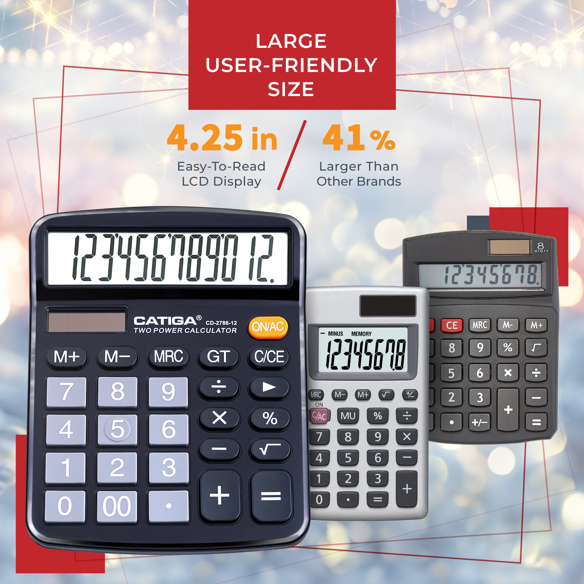 Tovo 12-Digit Desktop Calculator with Large LCD Display photo 3