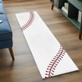 thumbnail image 5 of Baseball Kitchen Runner Rug 2x6 Washable Runners for Hallway Non Slip Modern Minimalist Red Lines Large Area Rug Indoor Floor Carpet for Bathroom Laundry Entryway Bedroom Living Room, 5 of 8