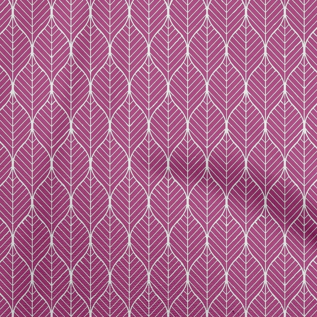 oneOone Rayon Dark Magenta Fabric Geometric Ogee Craft Projects Decor Fabric Printed by The Yard 56 Inch Wide