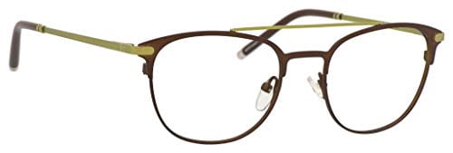 Ernest Hemingway Blue Light Filter& A/R Lenses H4832 Reading Glasses Brown/Lime Green 49 mm