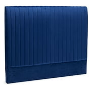 MoDRN Marni Channel Tufted Headboard, King, Dark Blue