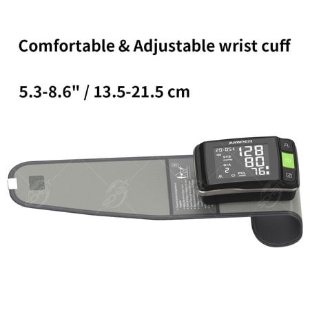 HWA11 Wrist Blood Pressure Monitor, Automatic Digital BP Machine, Large LCD Display, 2 Users 199 Memory, Irregular Heartbeat Detection, Adjustable 5.3-8.6 Inch Wrist Cuff for Home Travel