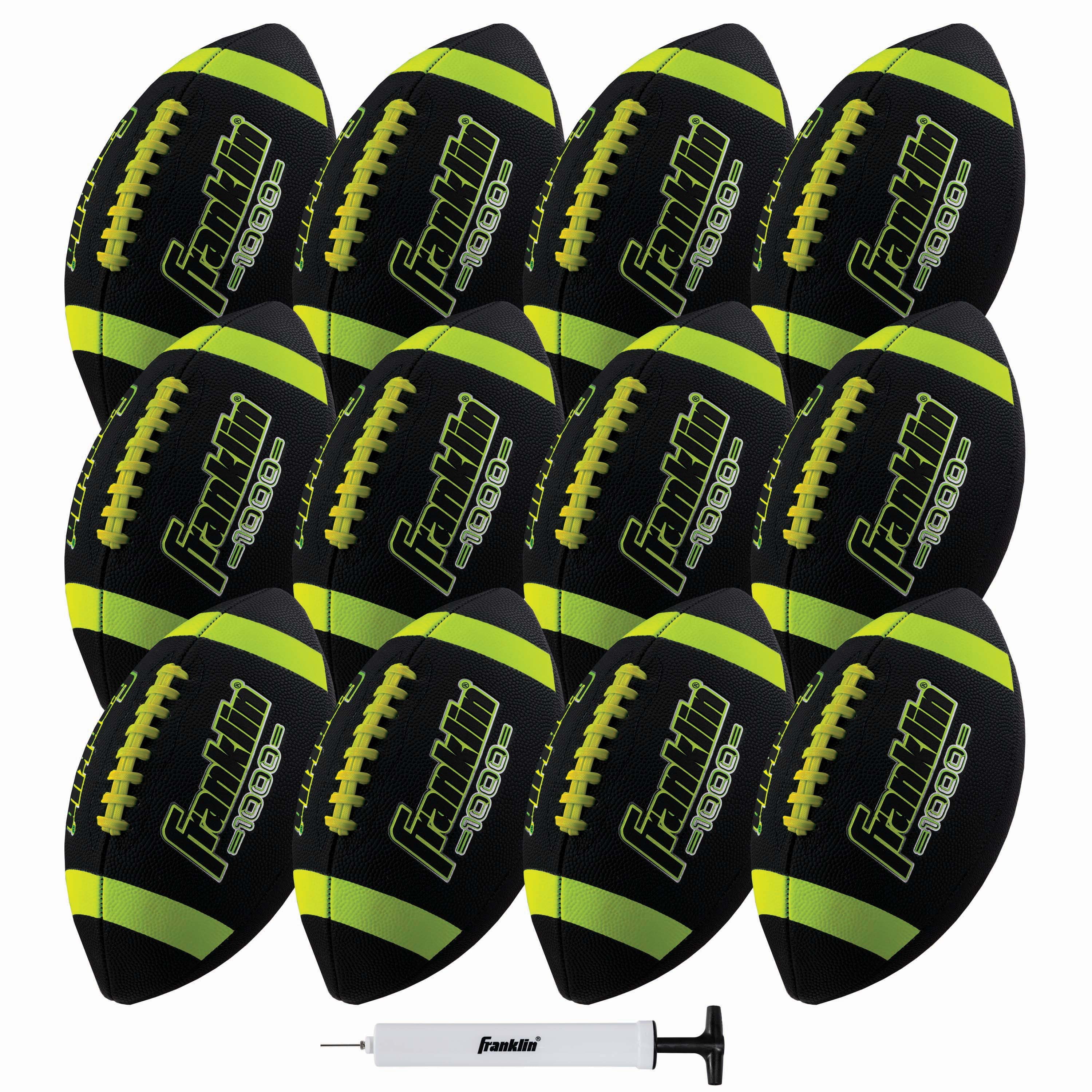 1 Inflated Football Details about   Franklin Sports Junior Size Football Black/Optic 