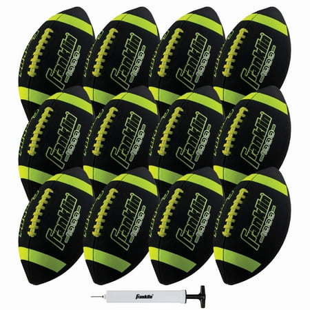 UPC: 0025725530083 | Franklin Sports Junior Footballs Team Pack – 12 Grip Rite Kids Footballs and Pump