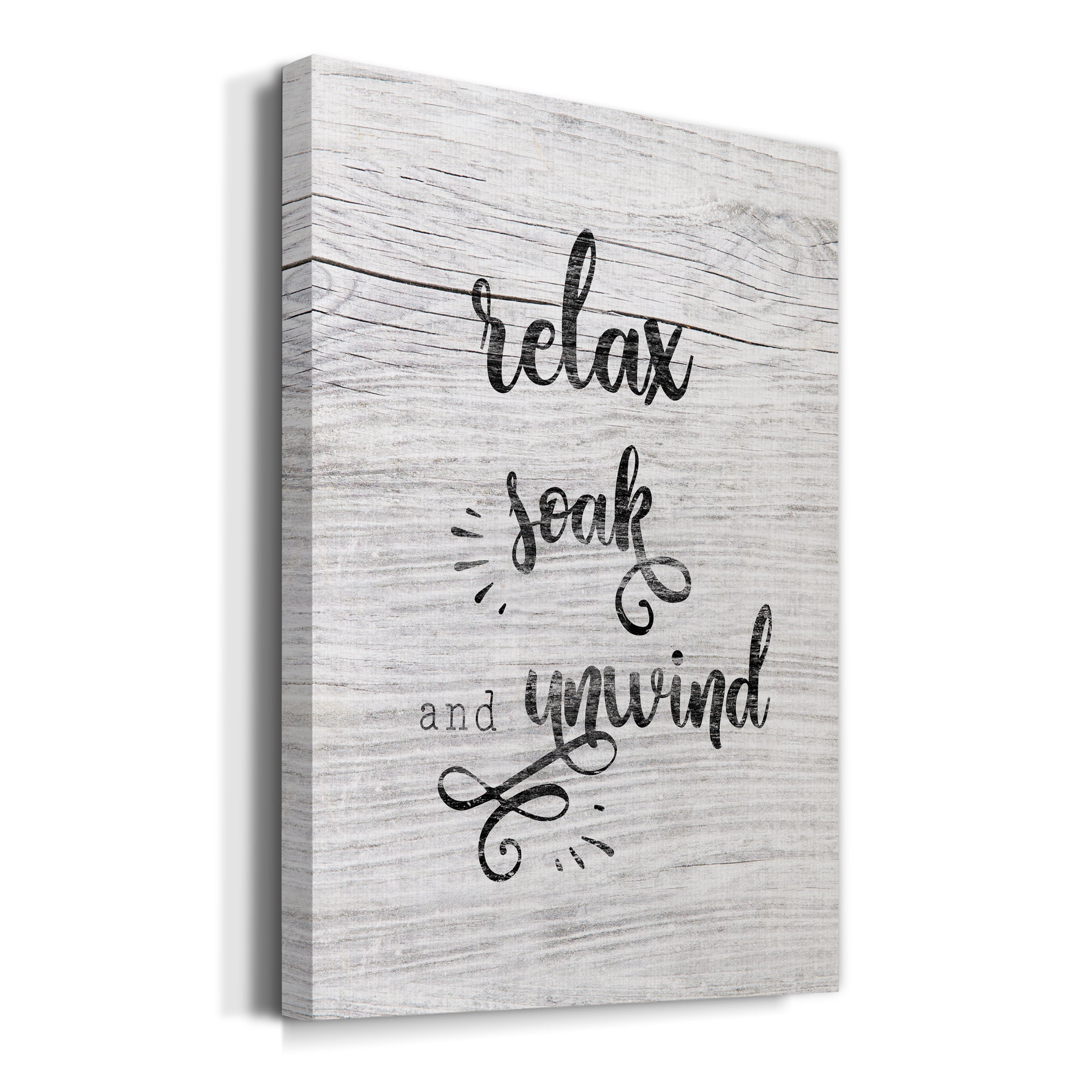 Relax Soak Unwind Premium Gallery Wrapped Canvas - Ready to Hang - 24 x 36