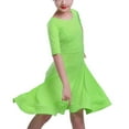 thumbnail image 3 of YM YOUMU Girls Latin Dance Dress Short Sleeve for Ballroom Salsa Practice, 3 of 4