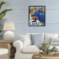 thumbnail image 3 of Stupell Industries Coastal Capri Island Cliffs Black Floating Frame Canvas Art, 17 x 21, by Lil' Rue, 3 of 8