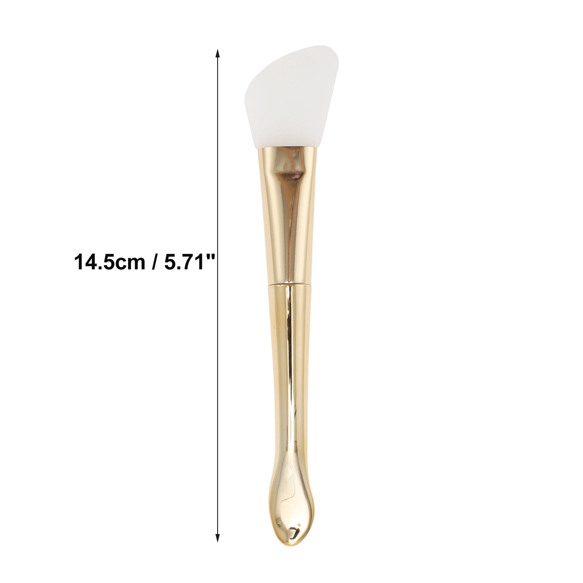 Unique Bargains Smooth Double Head Facial Mask Brush 5.71" Length 1 Pc Gold Tone