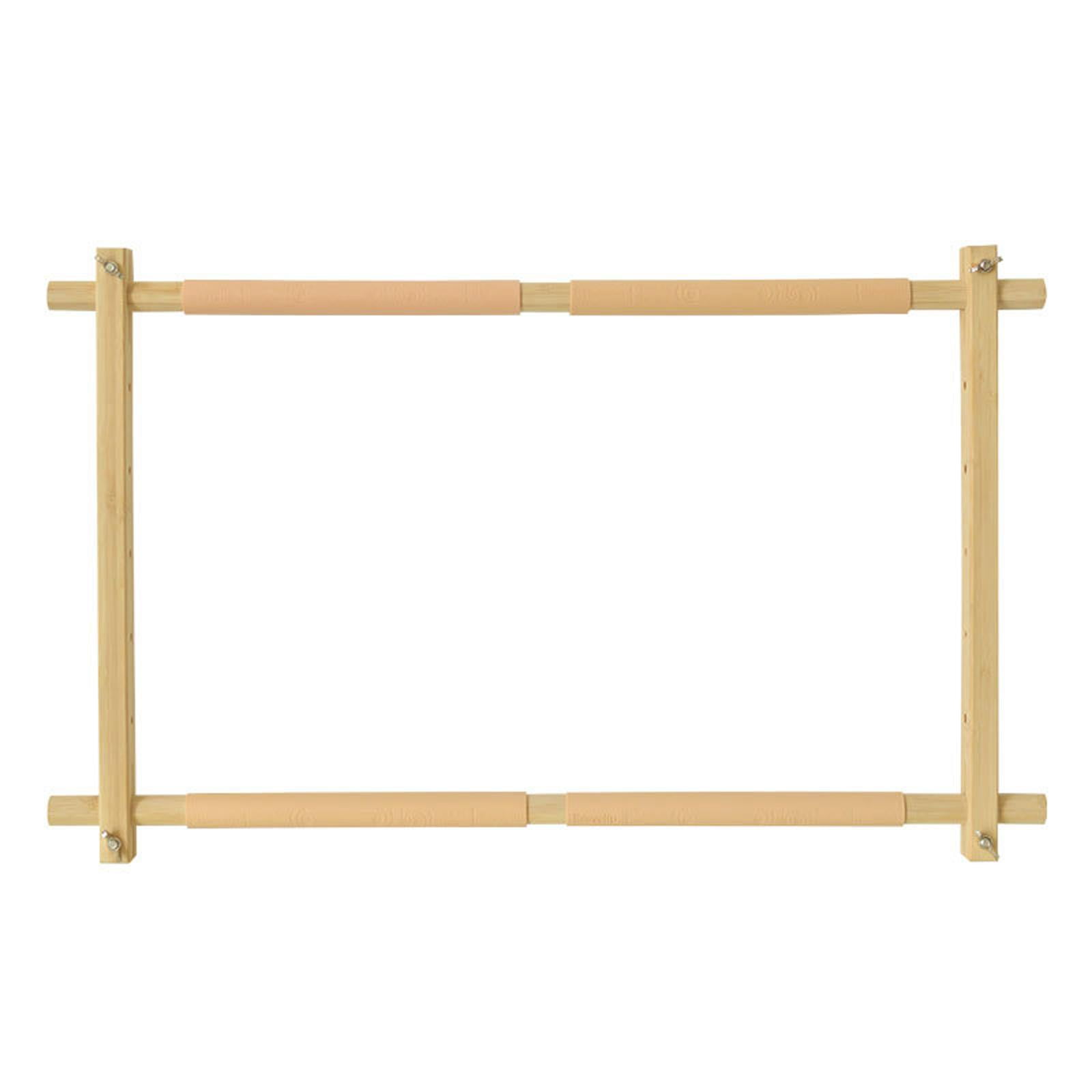 Household Embroidery Frame Stitch Rectangle Adjustable Durable Stitch Display Quilting Bamboo Embroidery Hoop for Handy Sewing