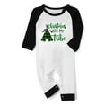 thumbnail image 3 of Elippeo Family Matching Christmas Pajamas, Letter Print Long-Sleeved Tops + Plaid Trousers Sleepwear Outfits, 3 of 6