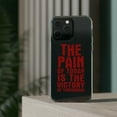 thumbnail image 3 of DistinctInk Clear Case for Apple iPhone 14 PRO (6.1" Screen) - The Pain of Today is the Victory of Tomorrow, 3 of 9