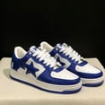 BAPE classic Ape Head sneakers logo Lightning Star Graphic Leather
